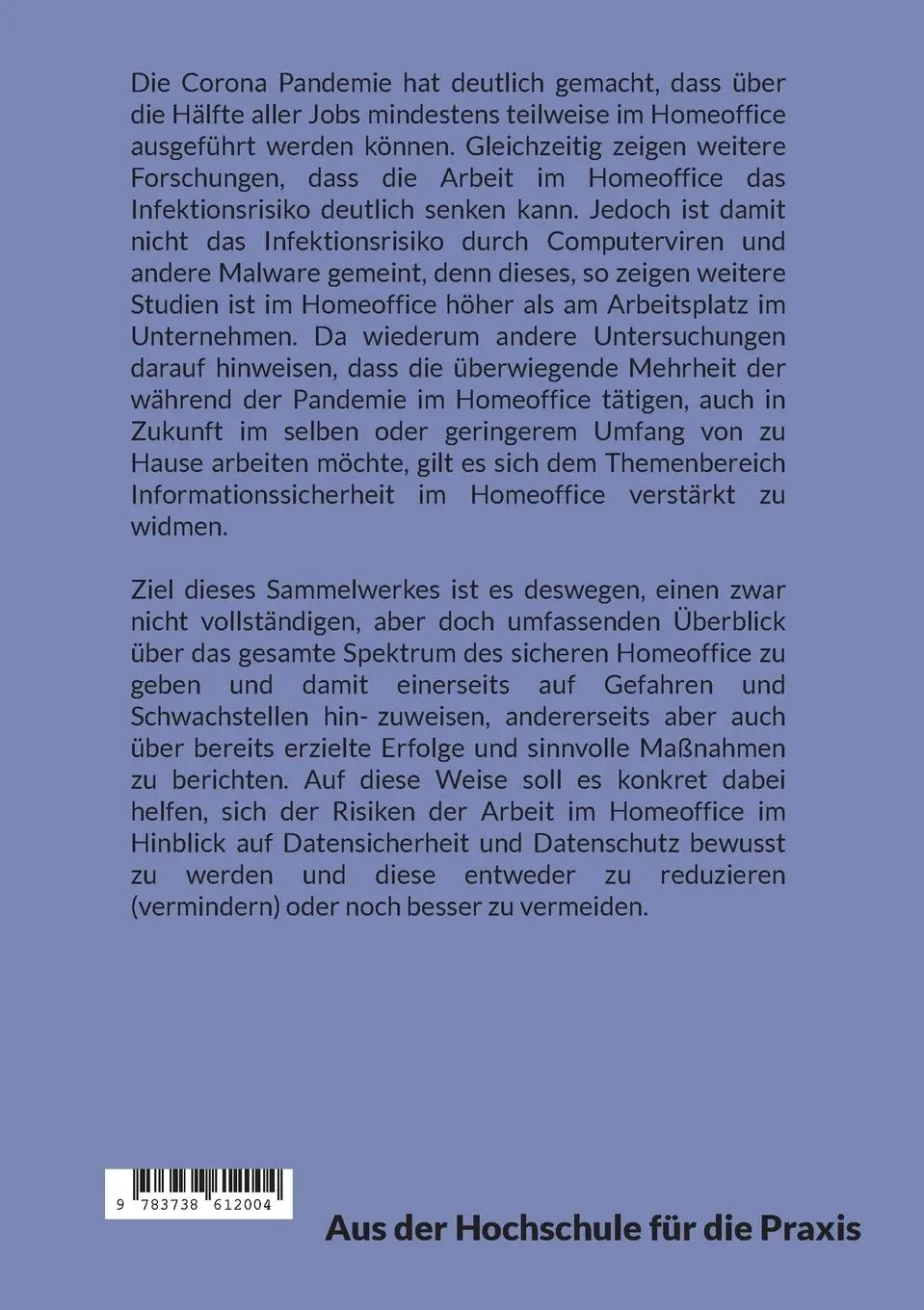 Rückseite: 9783738612004 | Sicheres Homeoffice | Herausforderungen nachhaltiger Sicherheit | Buch