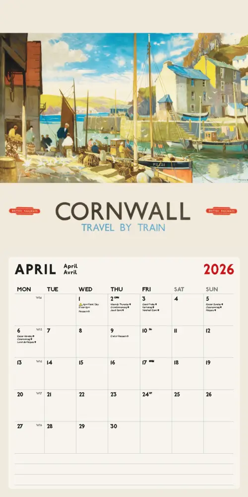 Bild: 9798893612004 | Vintage Railway Posters 2026 | Kalender | 28 S. | Deutsch | 2026