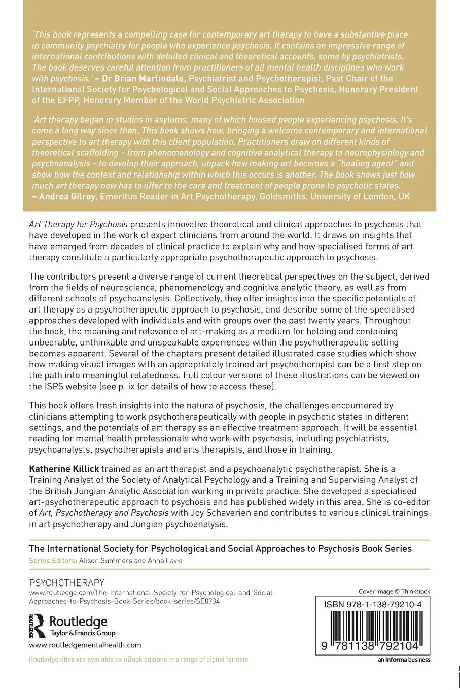 Rückseite: 9781138792104 | Art Therapy for Psychosis | Theory and Practice | Katherine Killick