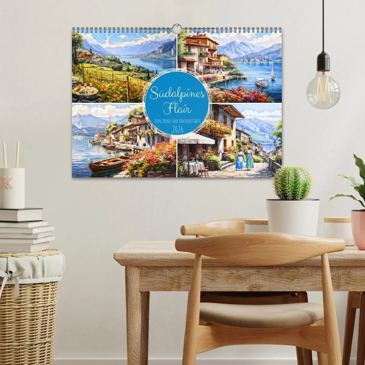 Bild: 9783457512104 | Südalpines Flair - Seen, Berge und Fantasiestädte (Wandkalender...