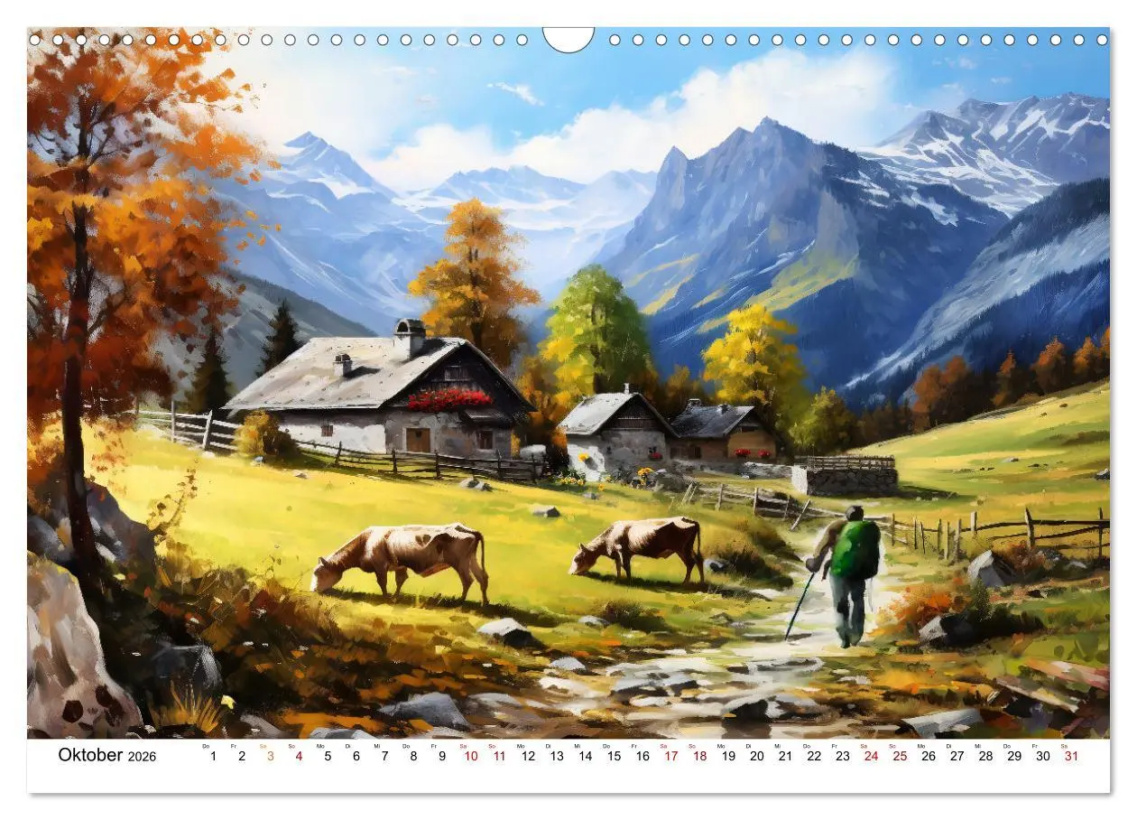 Bild: 9783457512104 | Südalpines Flair - Seen, Berge und Fantasiestädte (Wandkalender...