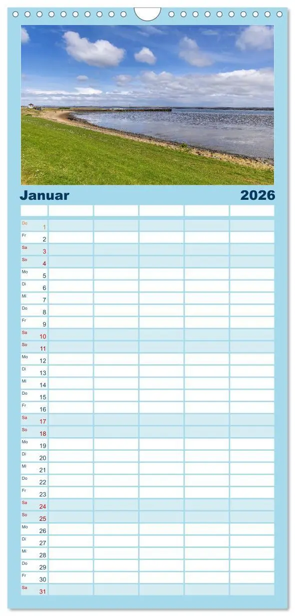 Bild: 9783516602104 | Familienplaner 2026 - Inselbilder Amrum mit 5 Spalten...