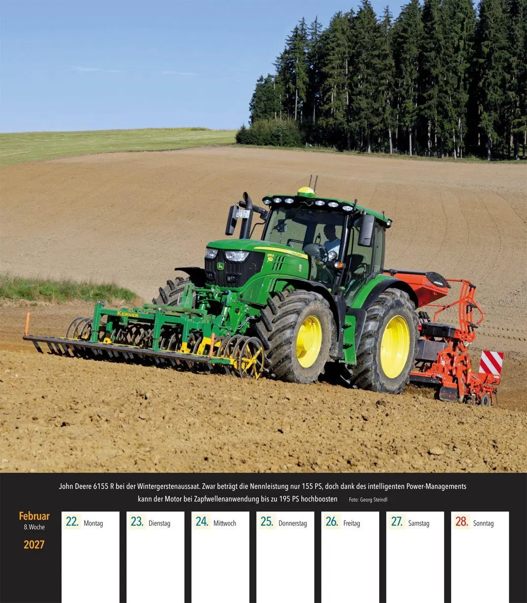 Bild: 9783751612104 | John Deere Traktoren 2027 | Wochenkalender mit 53 Abbildungen | 2027