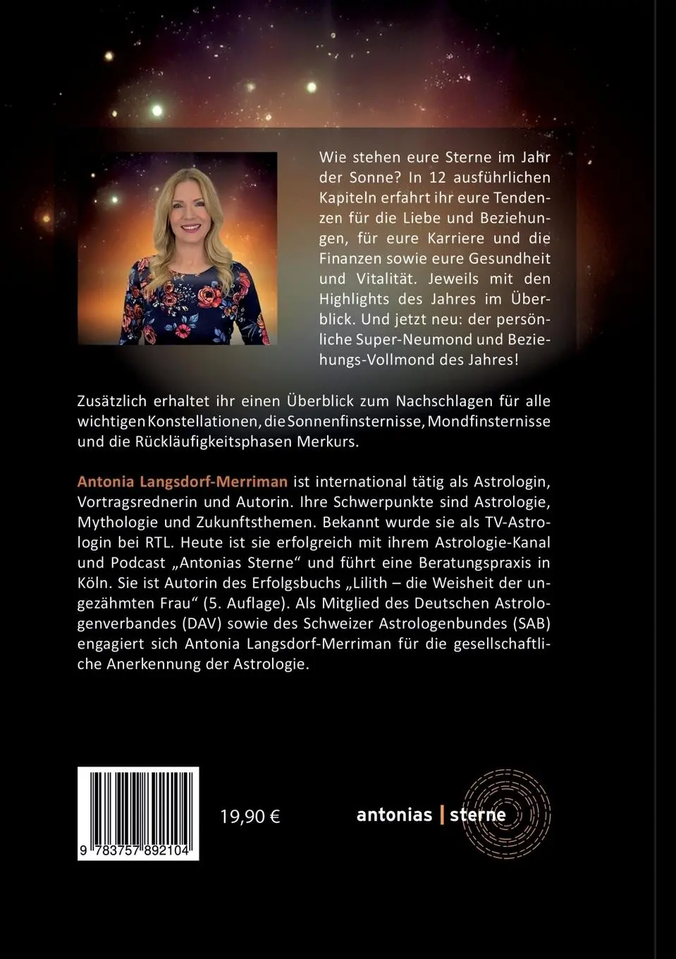 Rückseite: 9783757892104 | Das große Jahreshororoskop 2024 | Antonia Langsdorf-Merriman | Buch