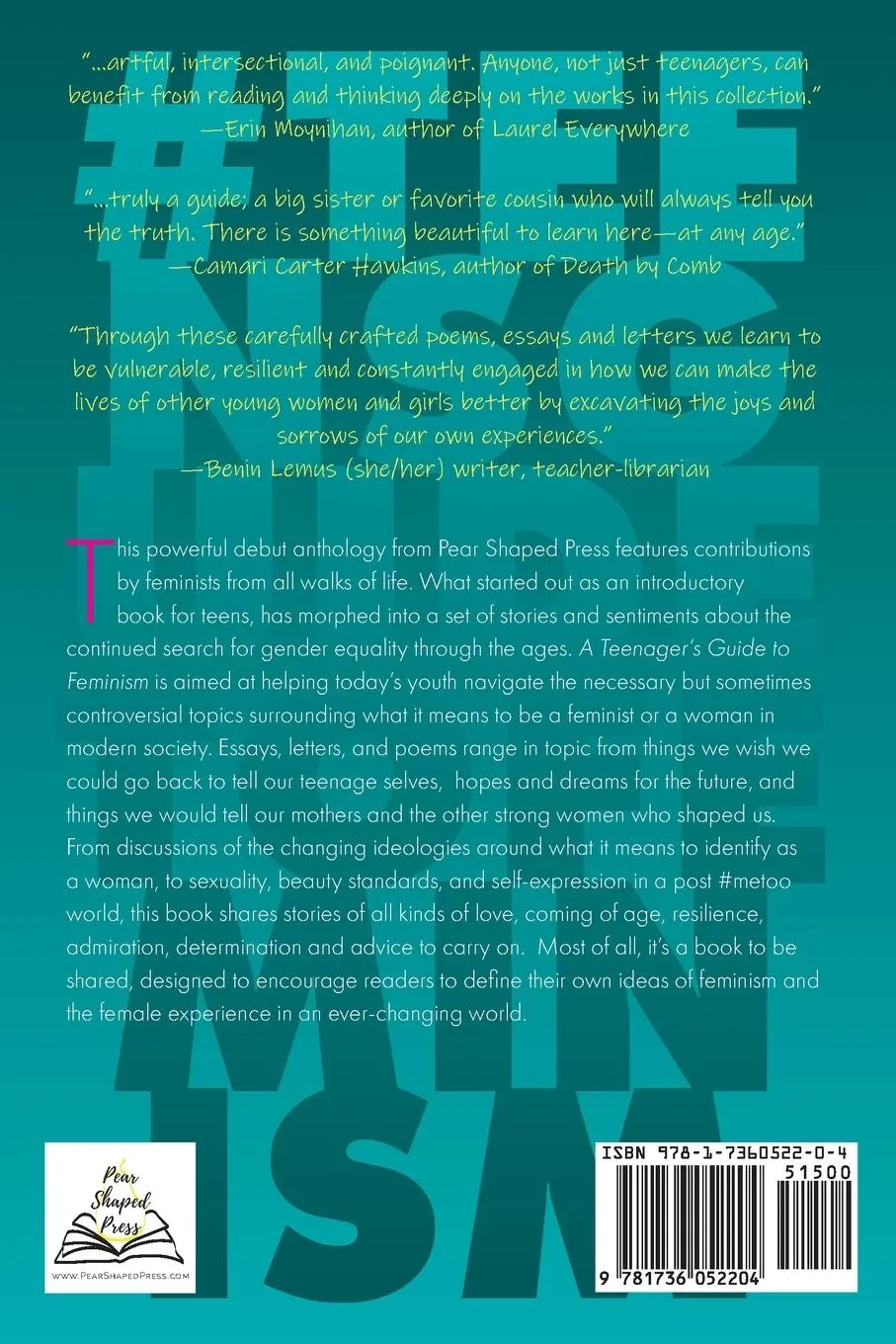Rückseite: 9781736052204 | A Teenager's Guide to Feminism | Pear Shaped Press | Taschenbuch