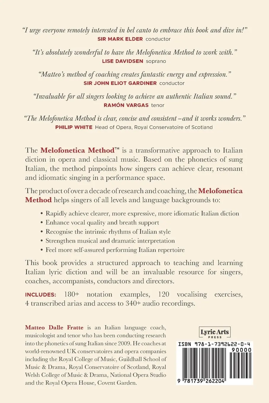 Rückseite: 9781739262204 | The Melofonetica Method | Matteo Dalle Fratte | Taschenbuch | Englisch