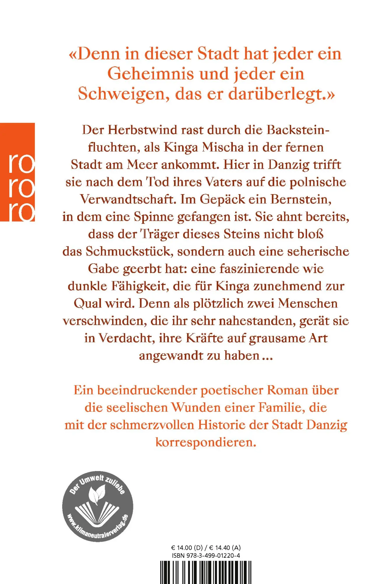 Rückseite: 9783499012204 | Ambra | Sabrina Janesch | Taschenbuch | 352 S. | Deutsch | 2023