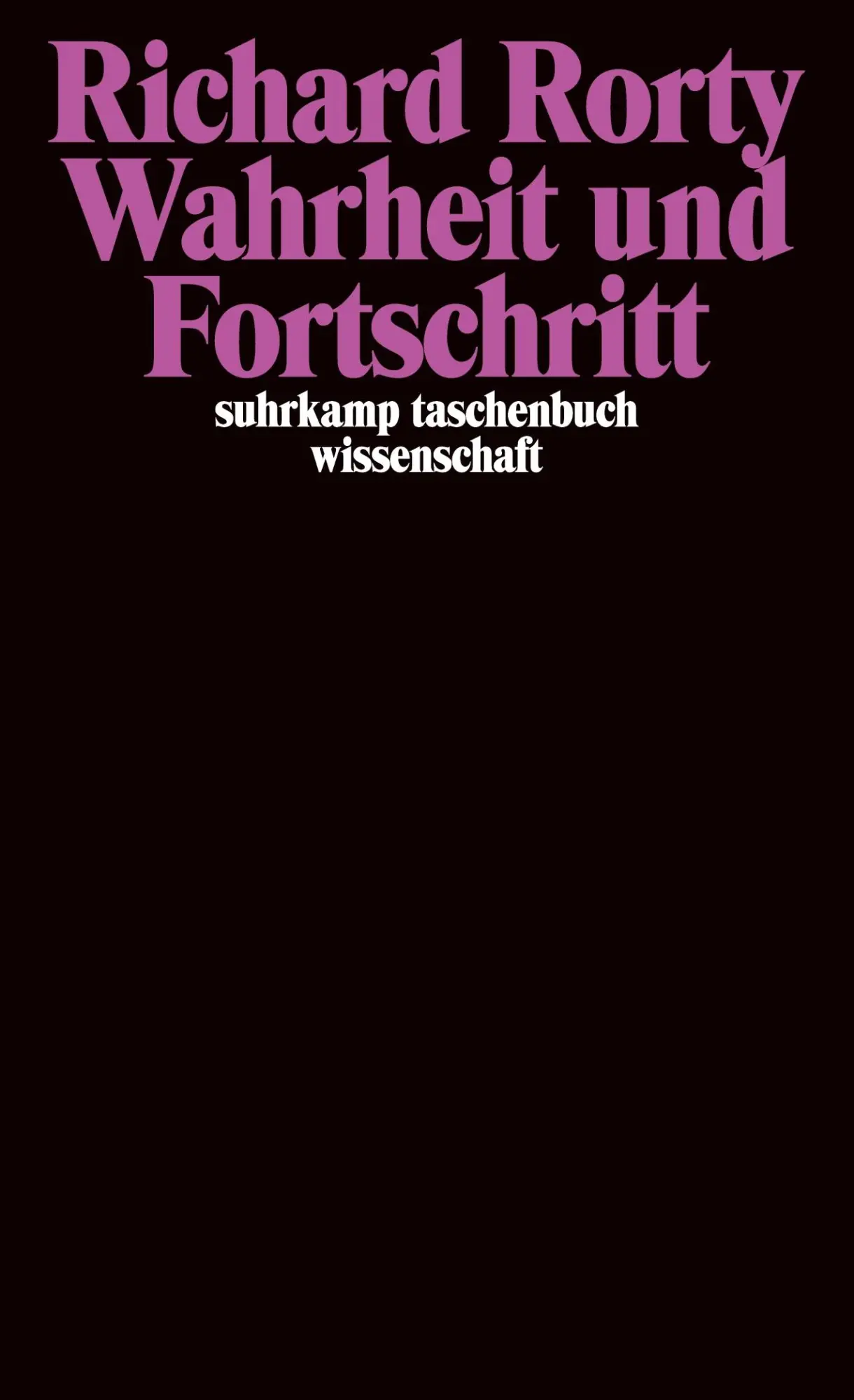 Cover: 9783518292204 | Wahrheit und Fortschritt | Richard Rorty | Taschenbuch | 515 S. | 2003