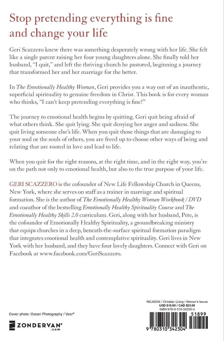 Rückseite: 9780310342304 | The Emotionally Healthy Woman | Geri Scazzero | Taschenbuch | Englisch