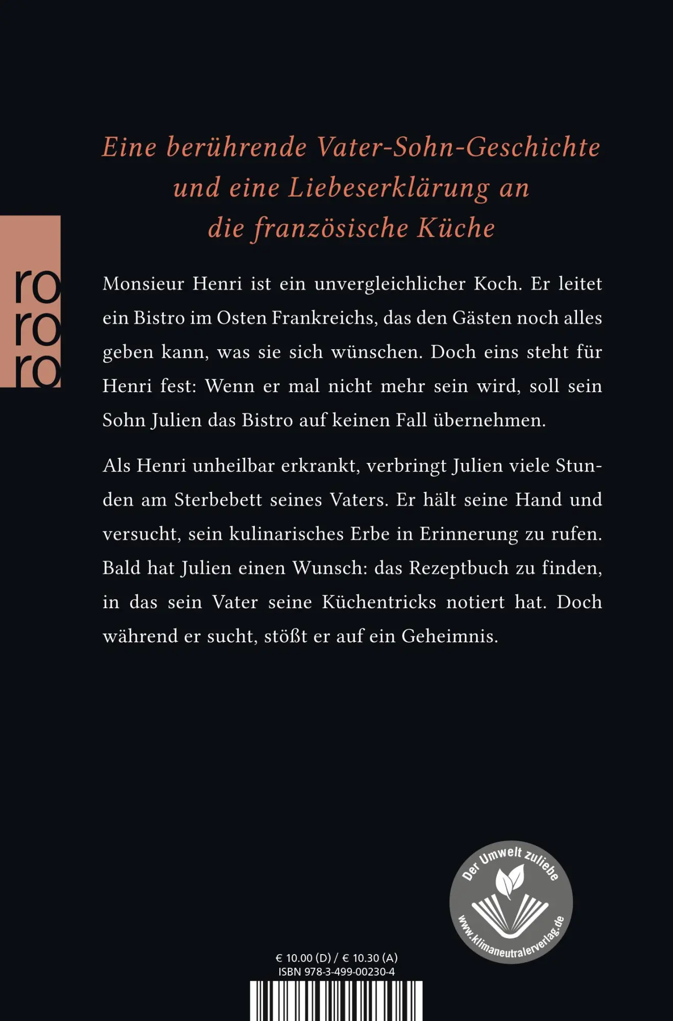 Rückseite: 9783499002304 | Die Rezepte meines Vaters | Jacky Durand | Taschenbuch | 208 S. | 2021