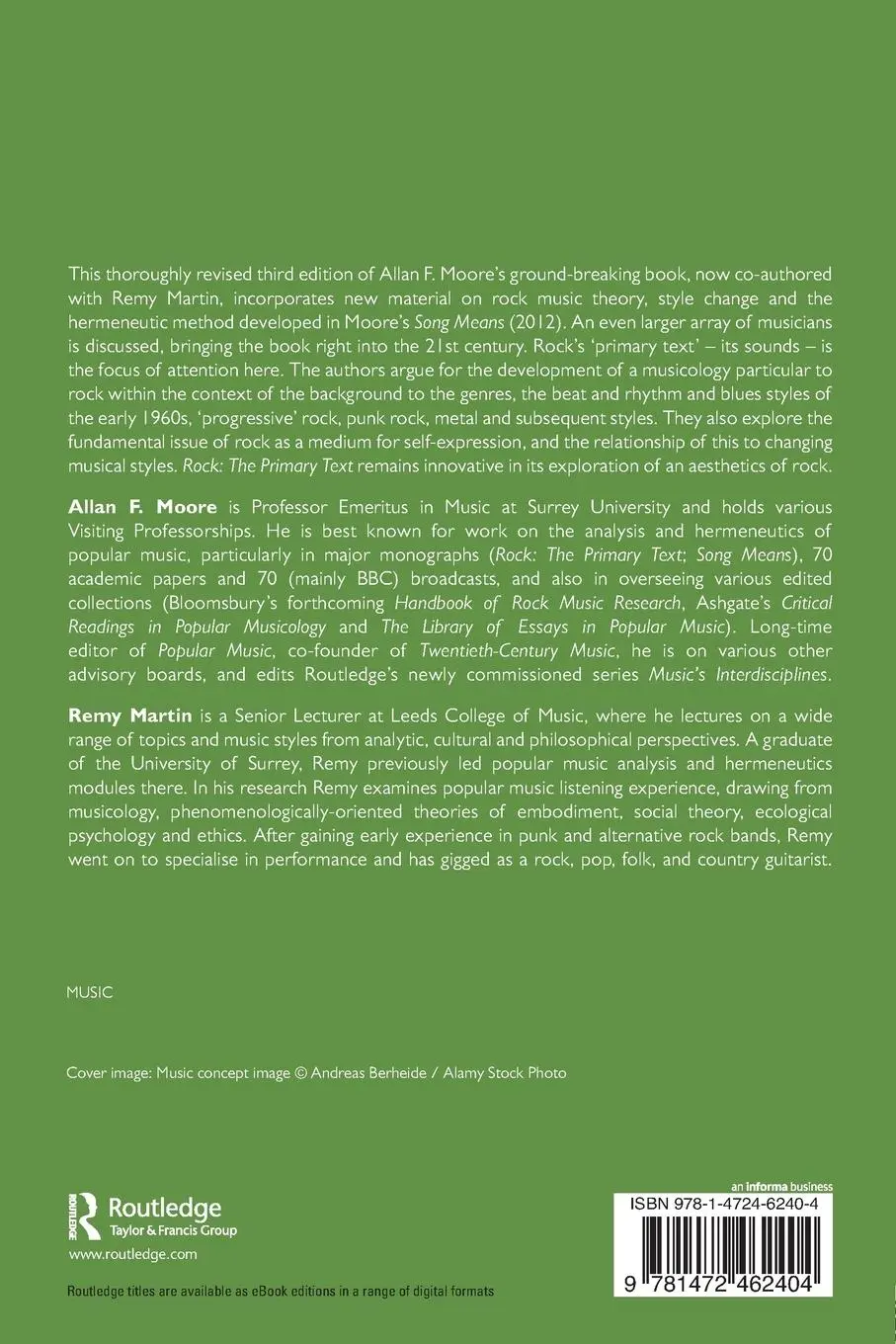 Rückseite: 9781472462404 | Rock | The Primary Text: Developing a Musicology of Rock | Taschenbuch