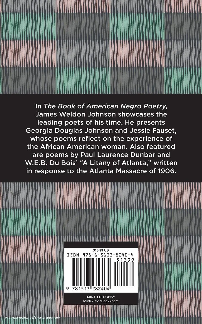 Rückseite: 9781513282404 | The Book of American Negro Poetry | James Weldon Johnson | Taschenbuch