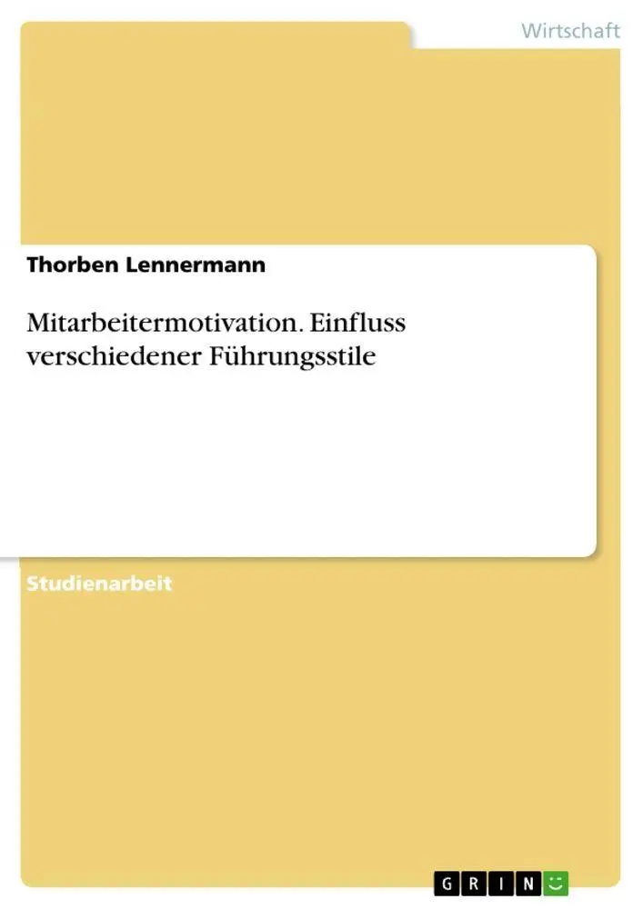 Cover: 9783346842404 | Mitarbeitermotivation. Einfluss verschiedener Führungsstile | Buch