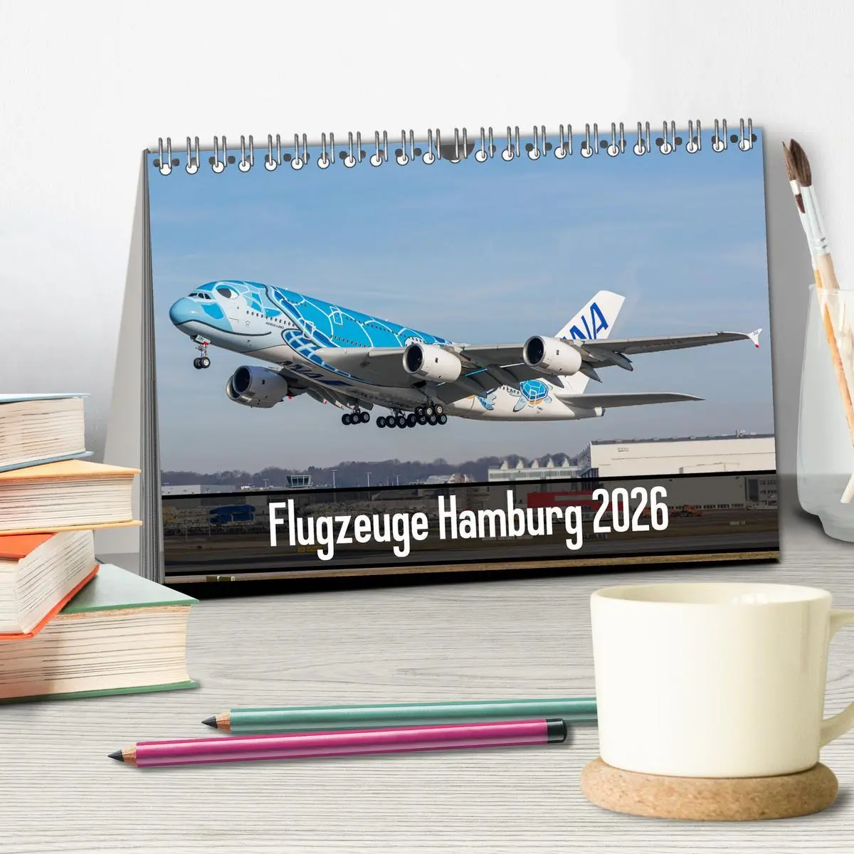 Bild: 9783457652404 | Flugzeuge Hamburg 2026 (Tischkalender 2026 DIN A5 quer), CALVENDO...
