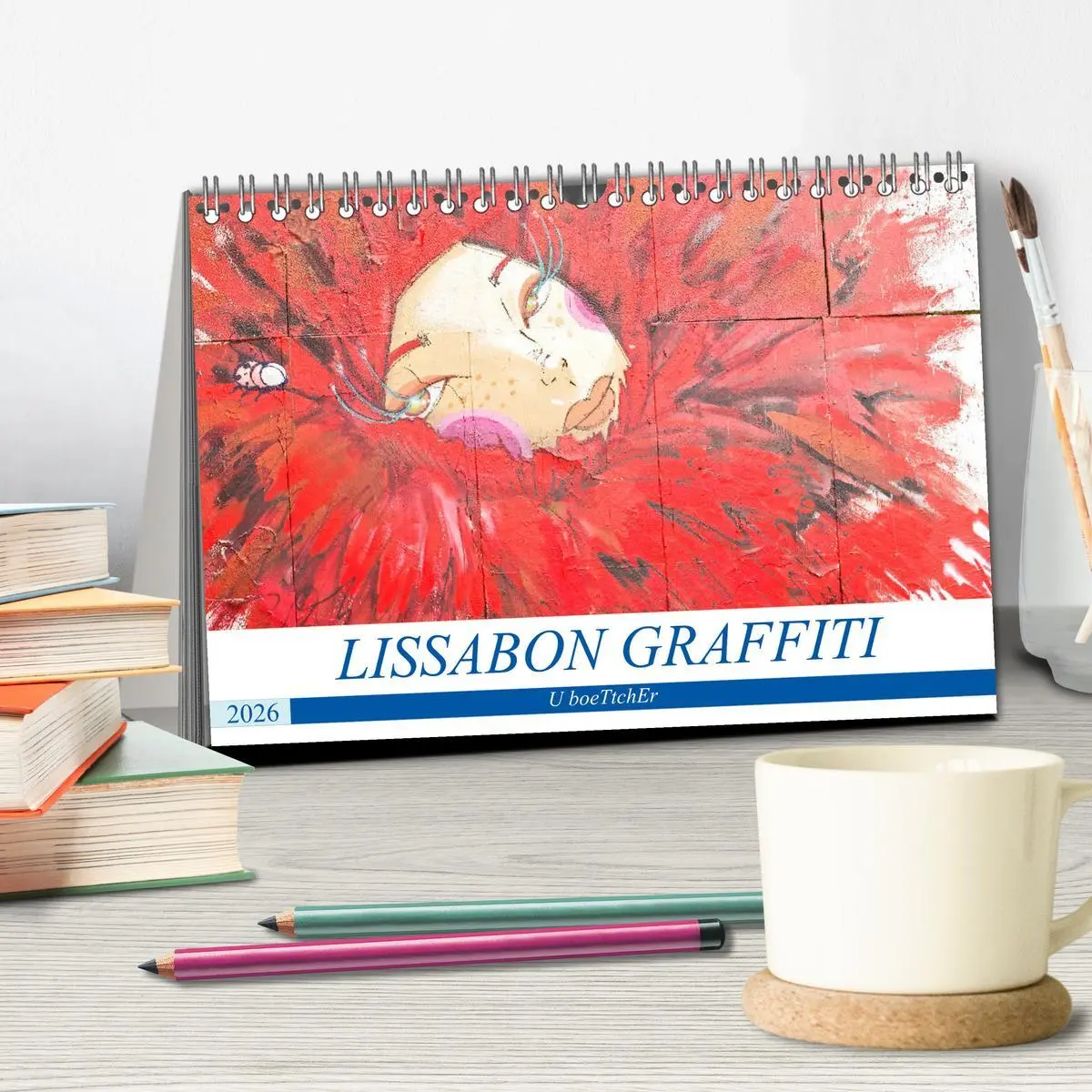 Bild: 9783457722404 | LISSABON GRAFFITI (Tischkalender 2026 DIN A5 quer), CALVENDO...