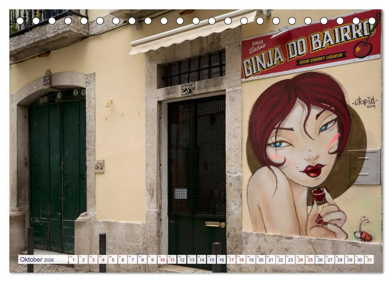 Bild: 9783457722404 | LISSABON GRAFFITI (Tischkalender 2026 DIN A5 quer), CALVENDO...