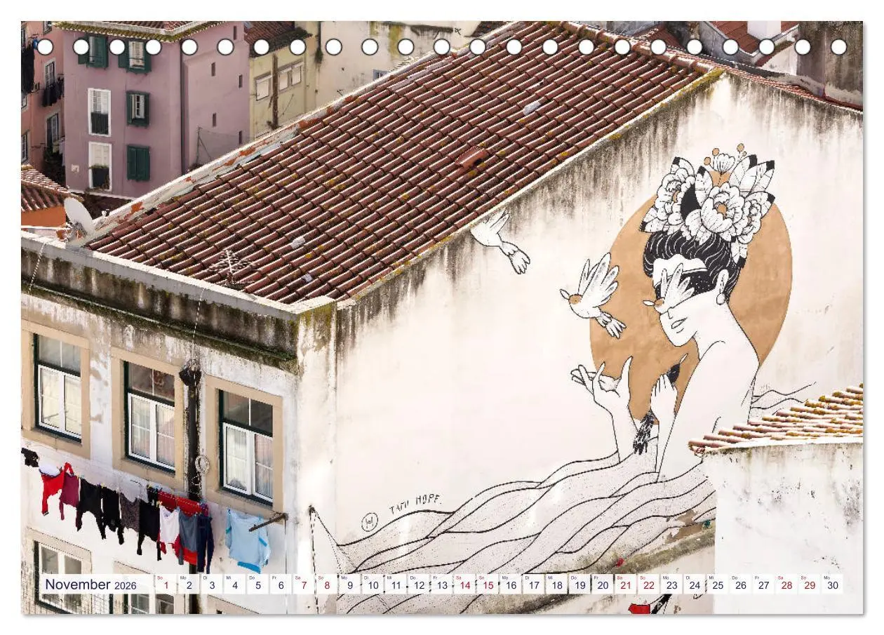 Bild: 9783457722404 | LISSABON GRAFFITI (Tischkalender 2026 DIN A5 quer), CALVENDO...