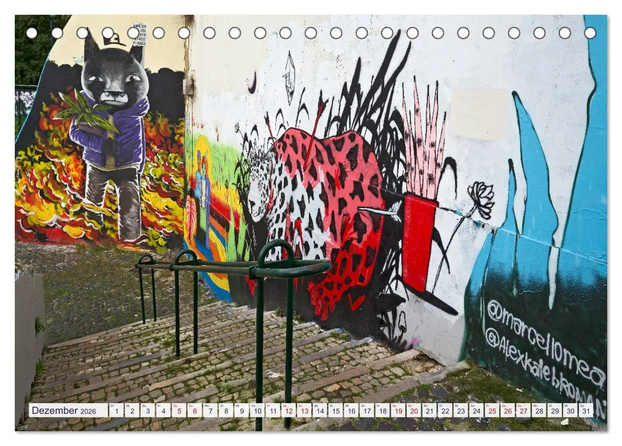 Bild: 9783457722404 | LISSABON GRAFFITI (Tischkalender 2026 DIN A5 quer), CALVENDO...
