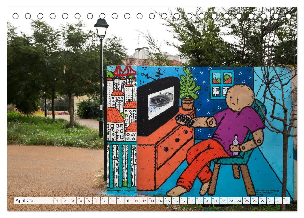 Bild: 9783457722404 | LISSABON GRAFFITI (Tischkalender 2026 DIN A5 quer), CALVENDO...