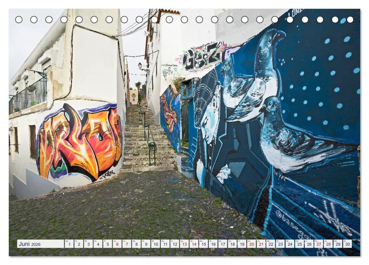 Bild: 9783457722404 | LISSABON GRAFFITI (Tischkalender 2026 DIN A5 quer), CALVENDO...