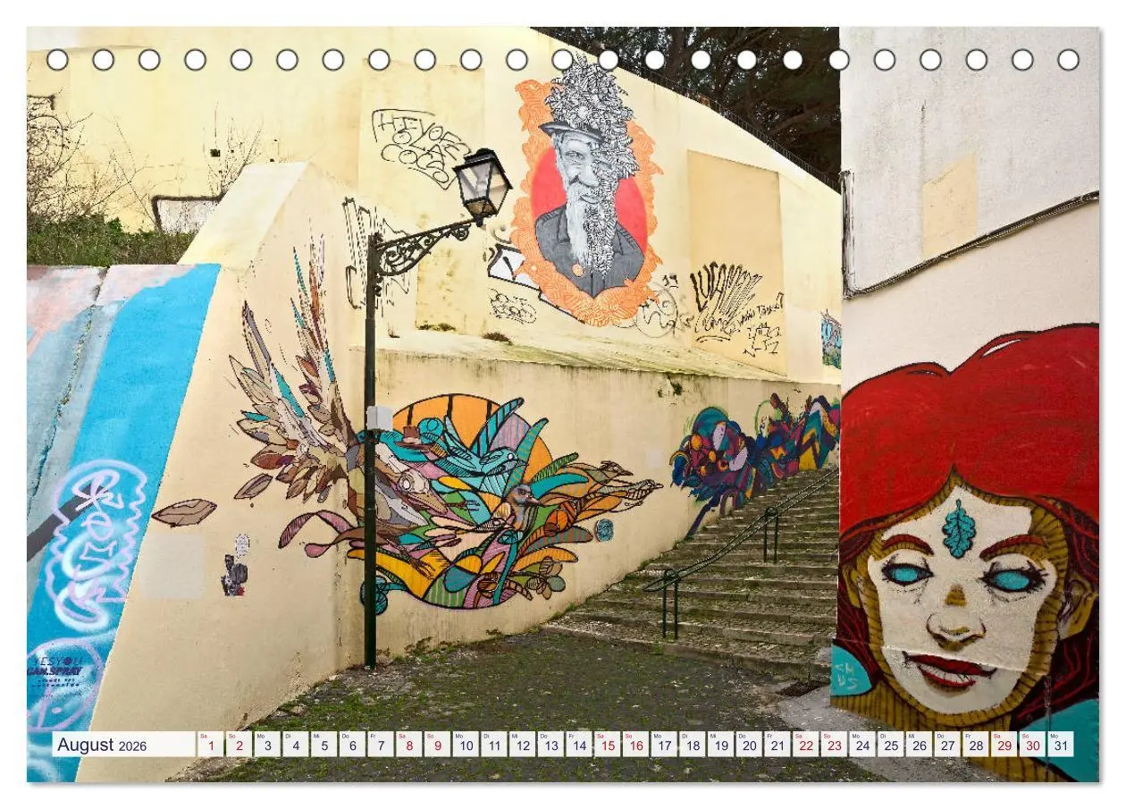 Bild: 9783457722404 | LISSABON GRAFFITI (Tischkalender 2026 DIN A5 quer), CALVENDO...
