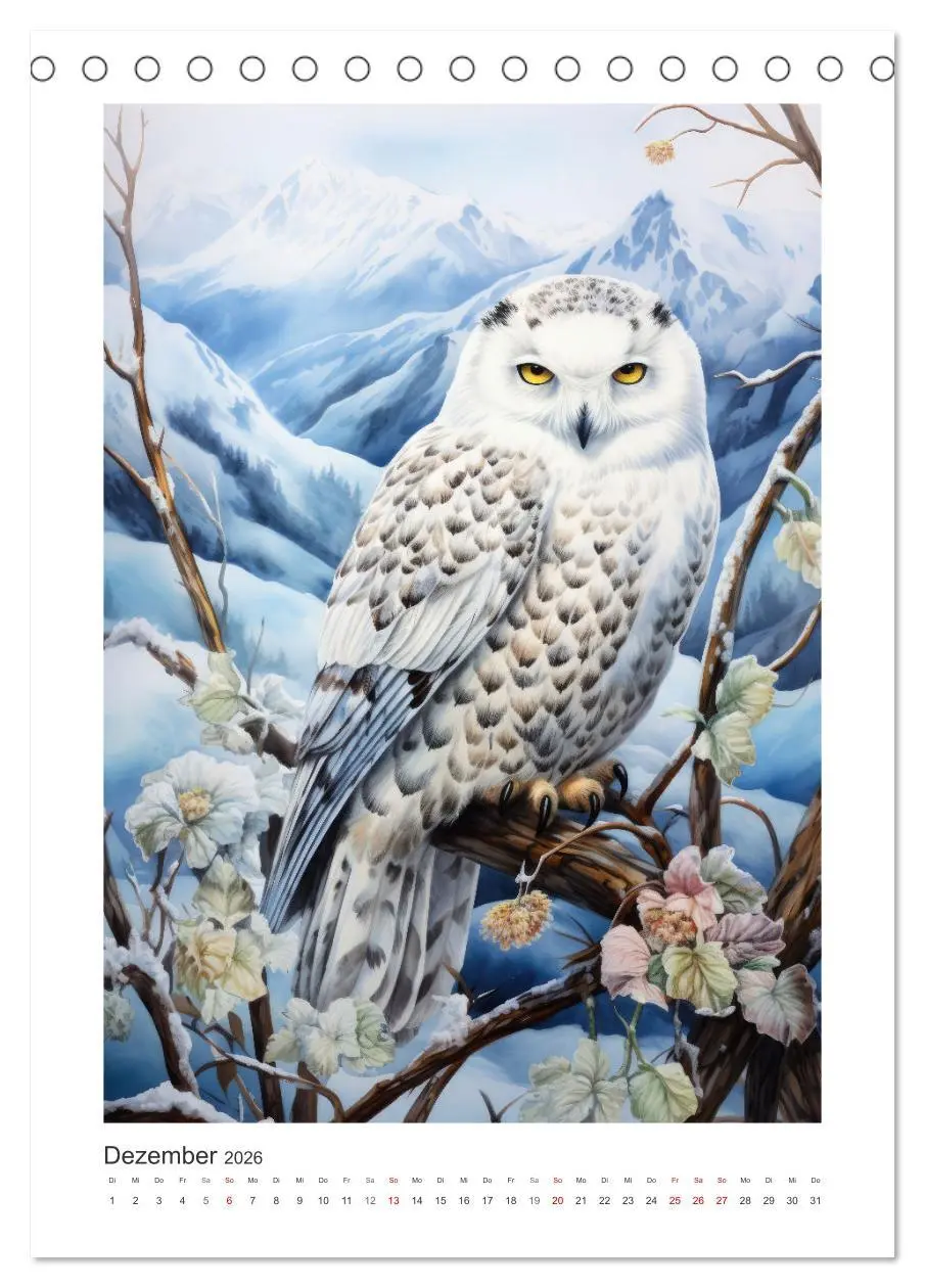 Bild: 9783516292404 | Eulenliebe (Tischkalender 2026 DIN A5 hoch), CALVENDO Monatskalender