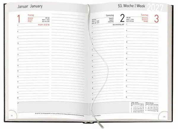 Bild: 9783819302404 | Buchkalender Chef-Timer Balaton schwarz 2027 | Korsch Verlag | Buch