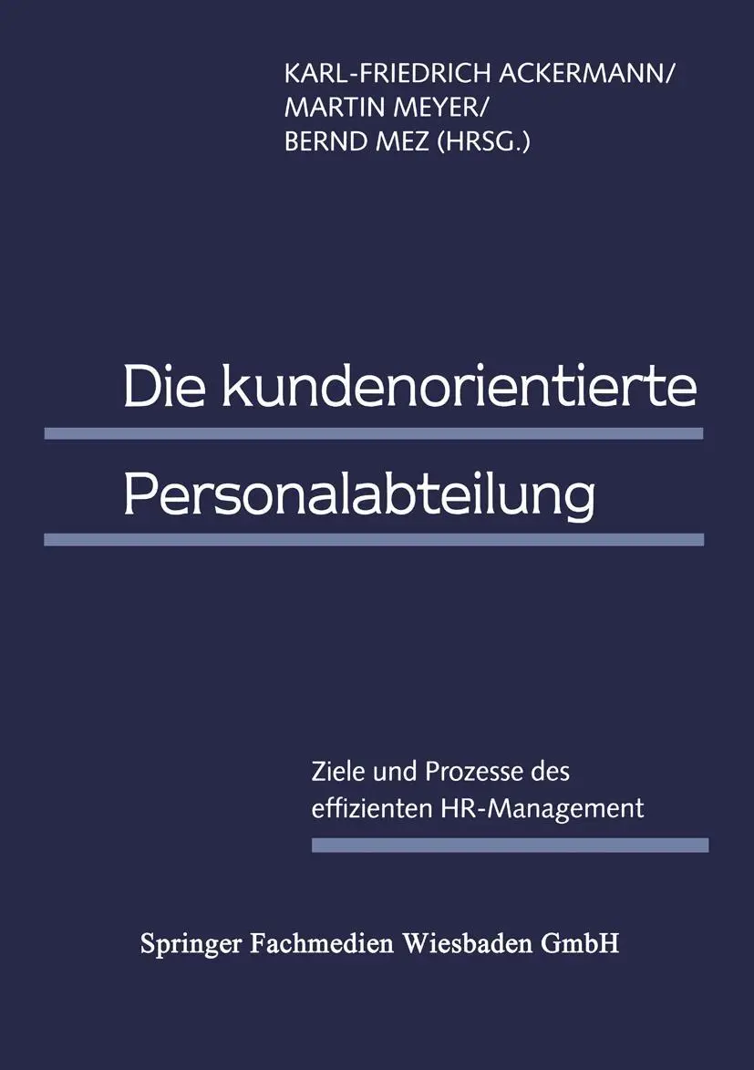 Cover: 9783409122504 | Die kundenorientierte Personalabteilung | Ackermann (u. a.) | Buch