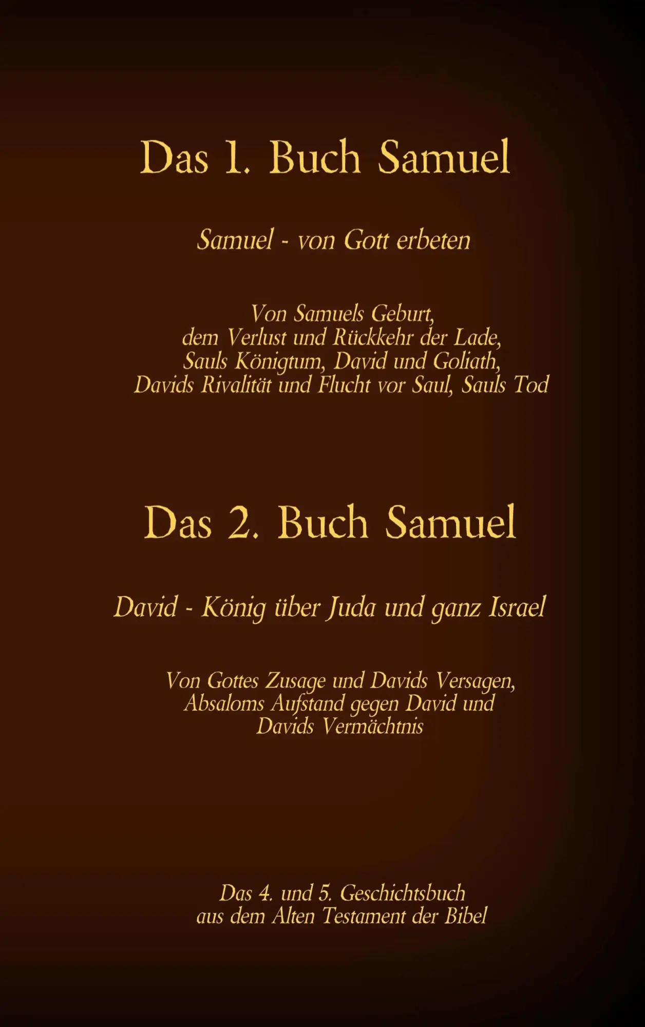 Cover: 9783740782504 | Das 4. und 5. Geschichtsbuch aus dem Alten Testament der Bibel | Buch