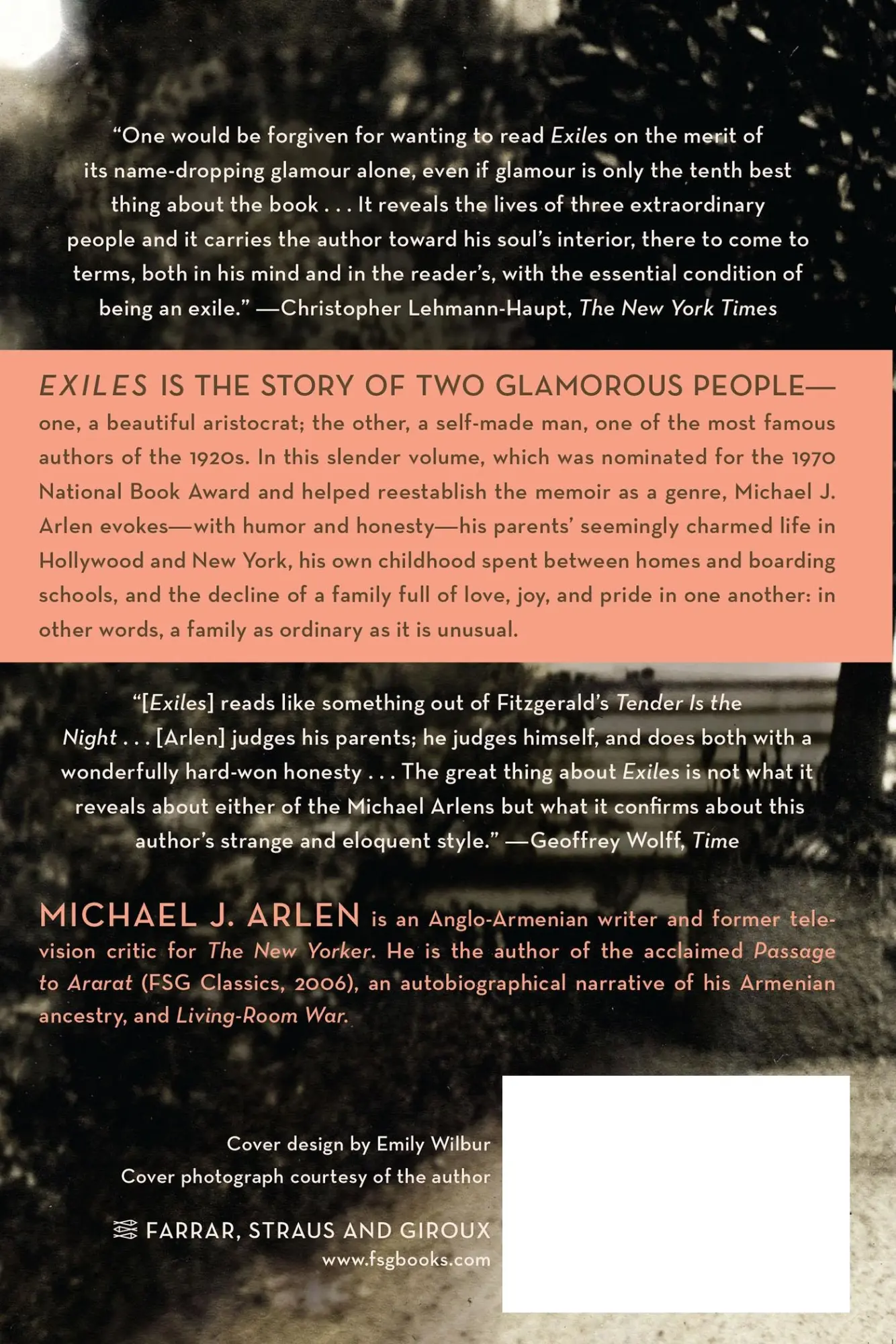 Rückseite: 9780374532604 | Exiles | Michael J. Arlen | Taschenbuch | Kartoniert / Broschiert