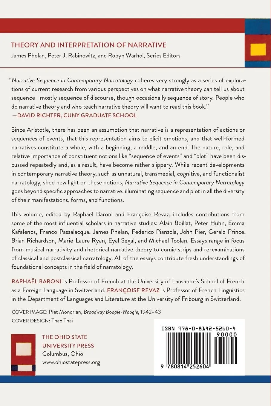 Rückseite: 9780814252604 | Narrative Sequence in Contemporary Narratology | Raphaël Baroni | Buch