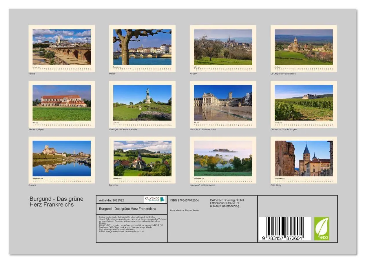 Bild: 9783457872604 | Burgund - Das grüne Herz Frankreichs (Wandkalender 2026 DIN A4...