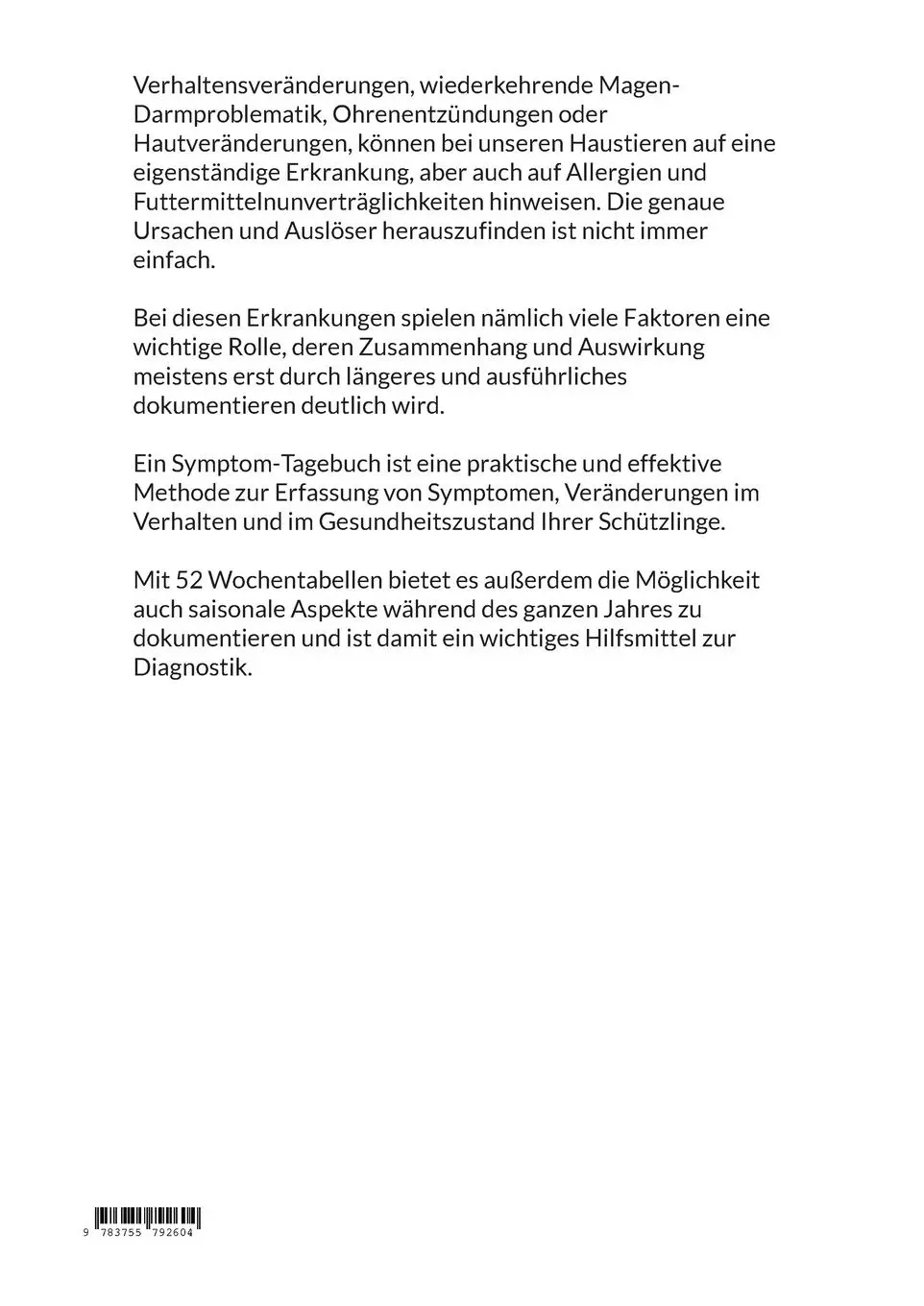 Rückseite: 9783755792604 | Symptom-Tagebuch für Hunde und Katzen | Katerina Mirus | Taschenbuch