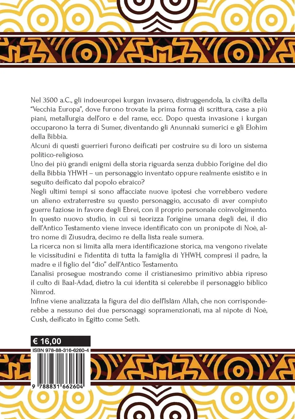 Rückseite: 9788831662604 | La famiglia di YHWH | Alessandro De Angelis | Taschenbuch | 2020