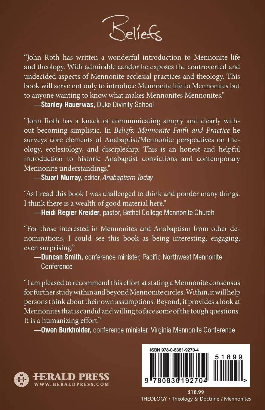 Rückseite: 9780836192704 | Beliefs | Mennonite Faith and Practice | John D. Roth | Taschenbuch
