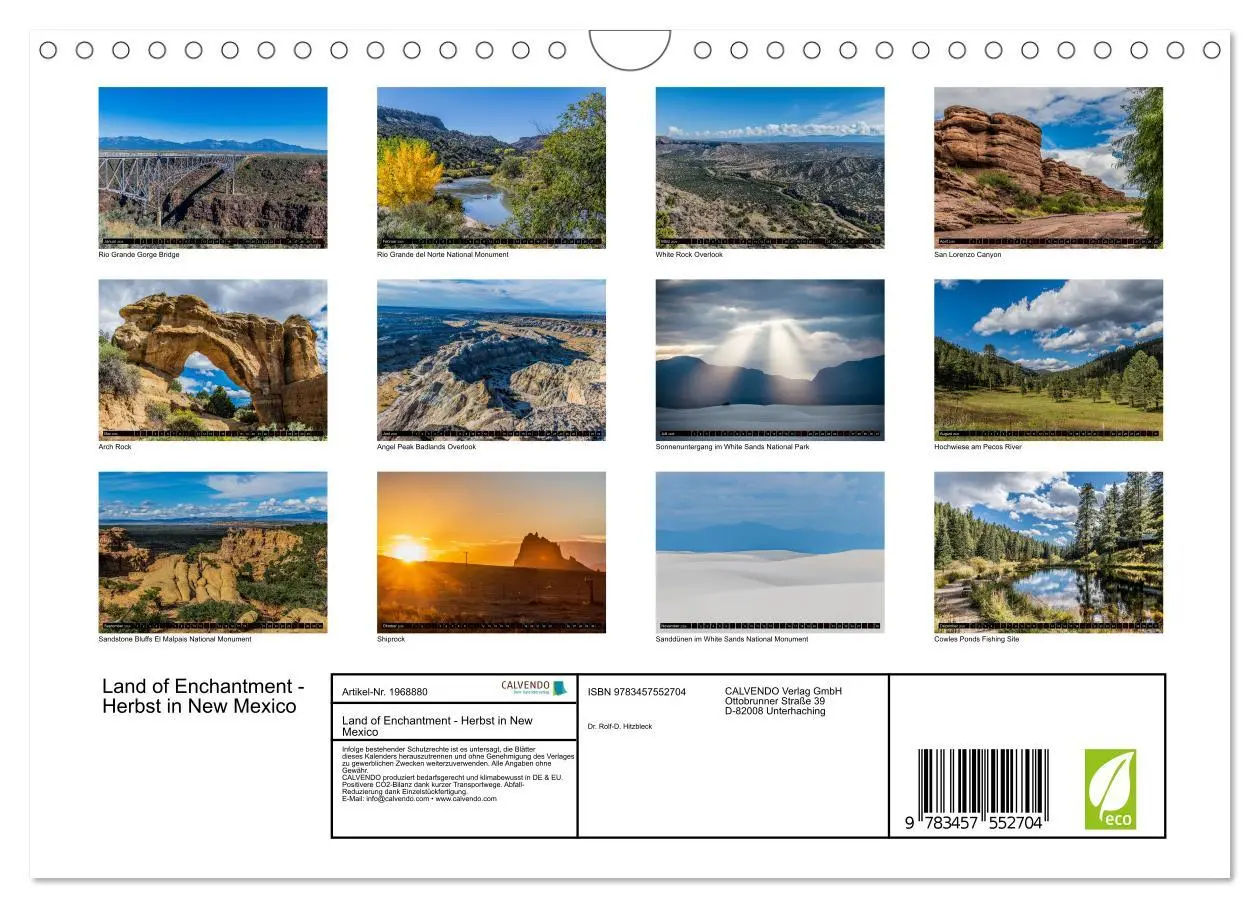 Bild: 9783457552704 | Land of Enchantment - Herbst in New Mexico (Wandkalender 2026 DIN...