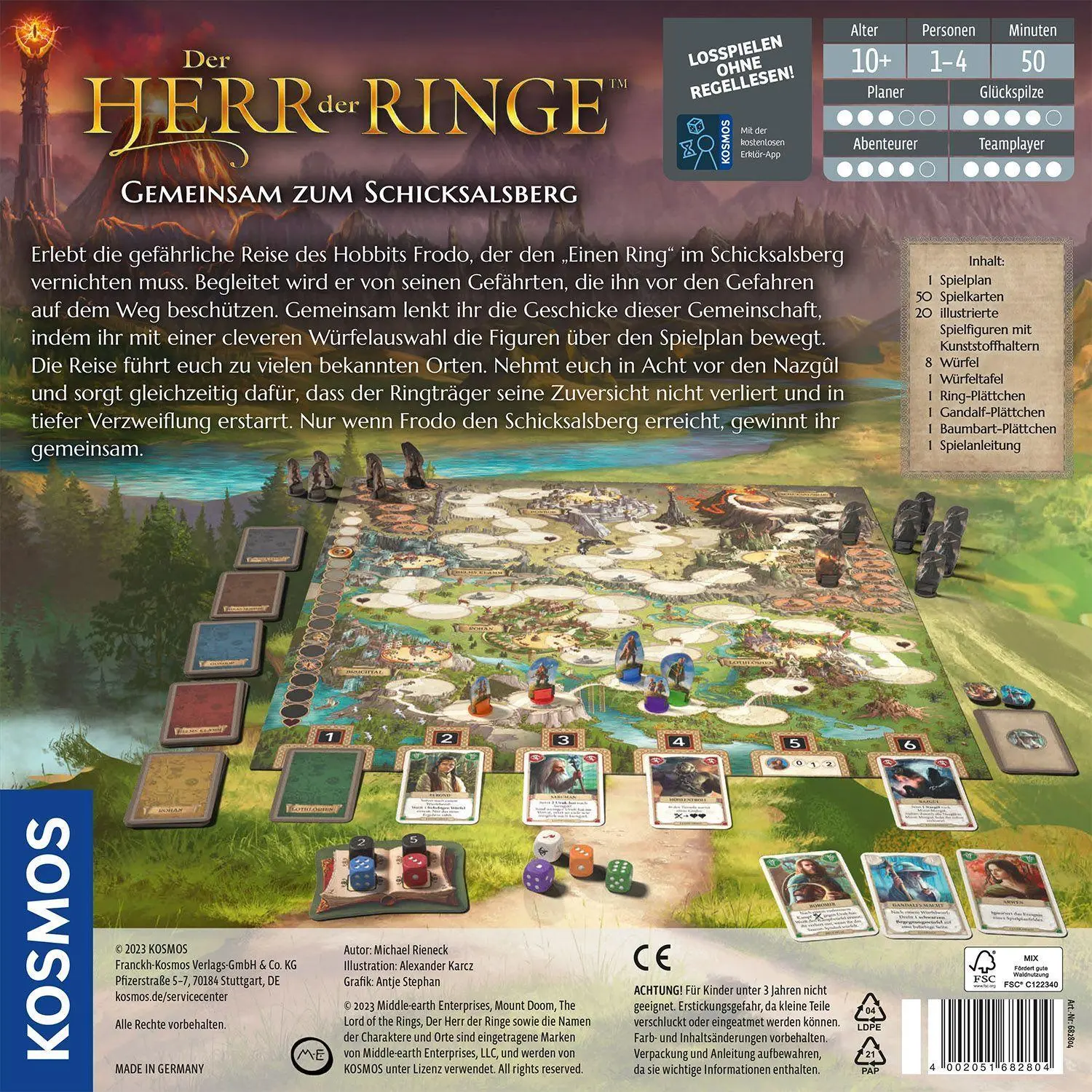 Bild: 4002051682804 | Der Herr der Ringe - Gemeinsam zum Schicksalsberg | Spiel | Rieneck