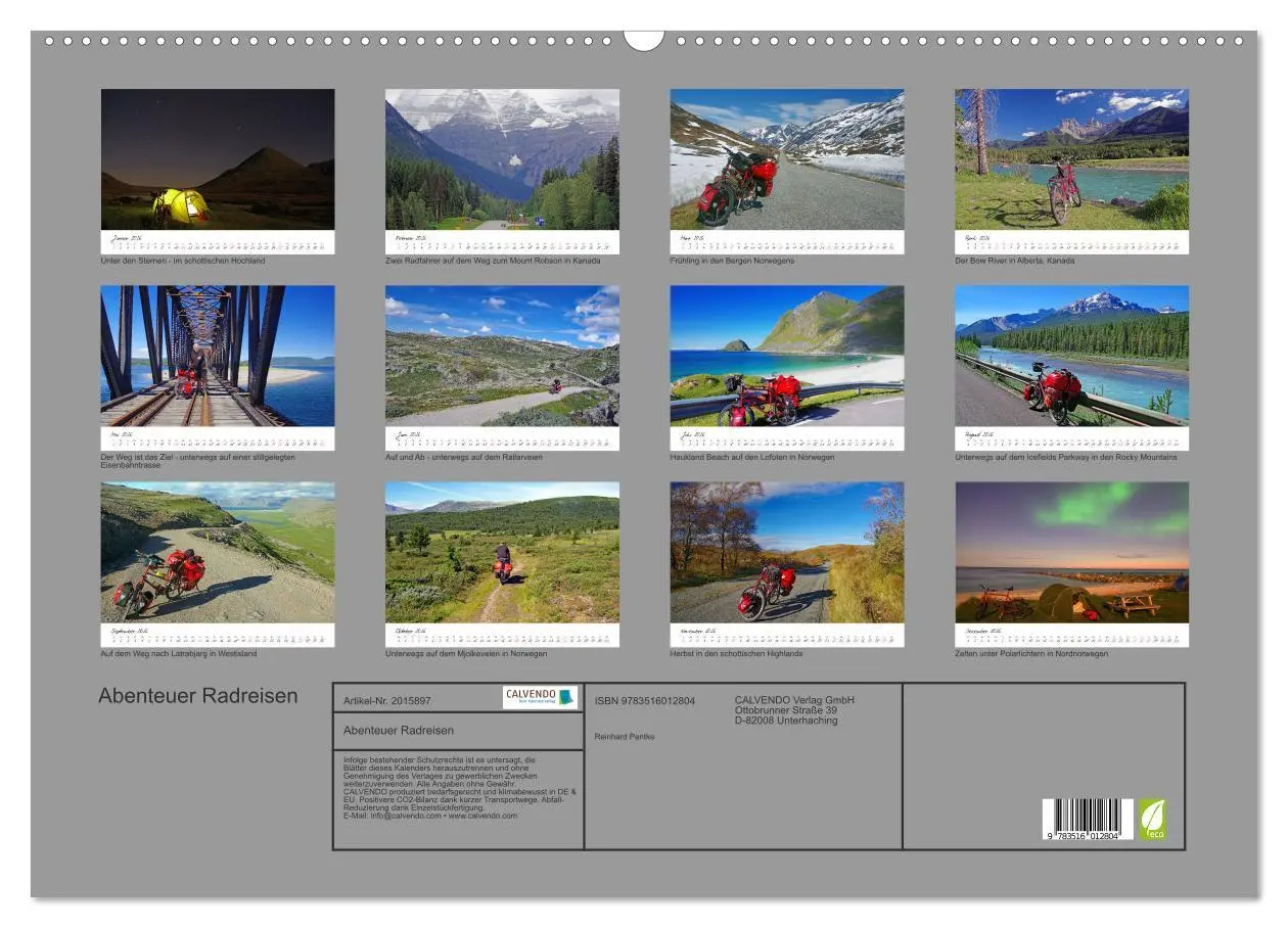 Bild: 9783516012804 | Abenteuer Radreisen (Wandkalender 2026 DIN A2 quer), CALVENDO...