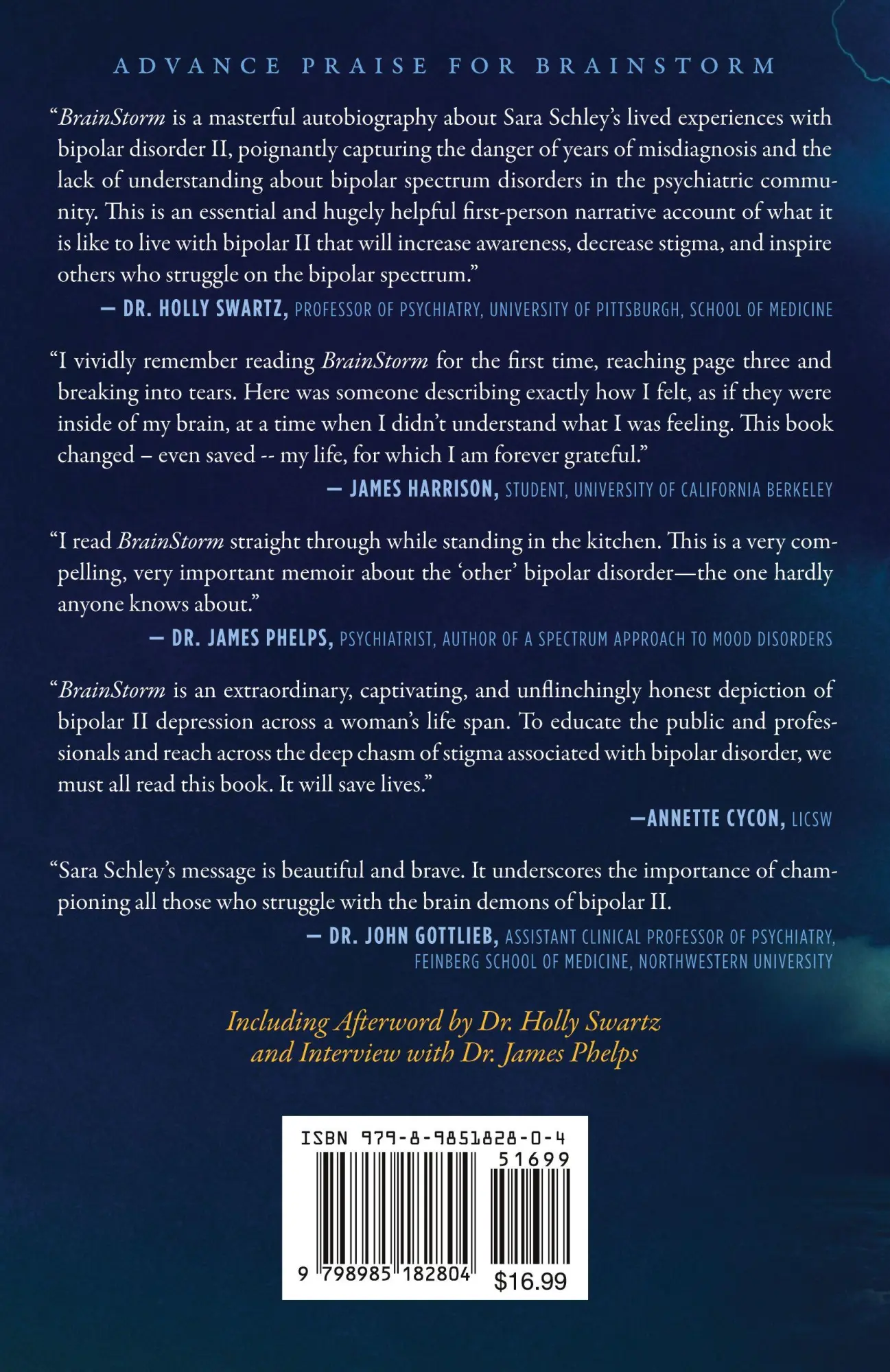 Rückseite: 9798985182804 | BrainStorm | From Broken to Blessed on the Bipolar Spectrum | Schley