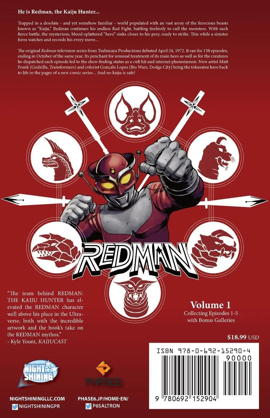 Rückseite: 9780692152904 | Redman | The Kaiju Hunter | Matt Frank | Taschenbuch | Englisch | 2018
