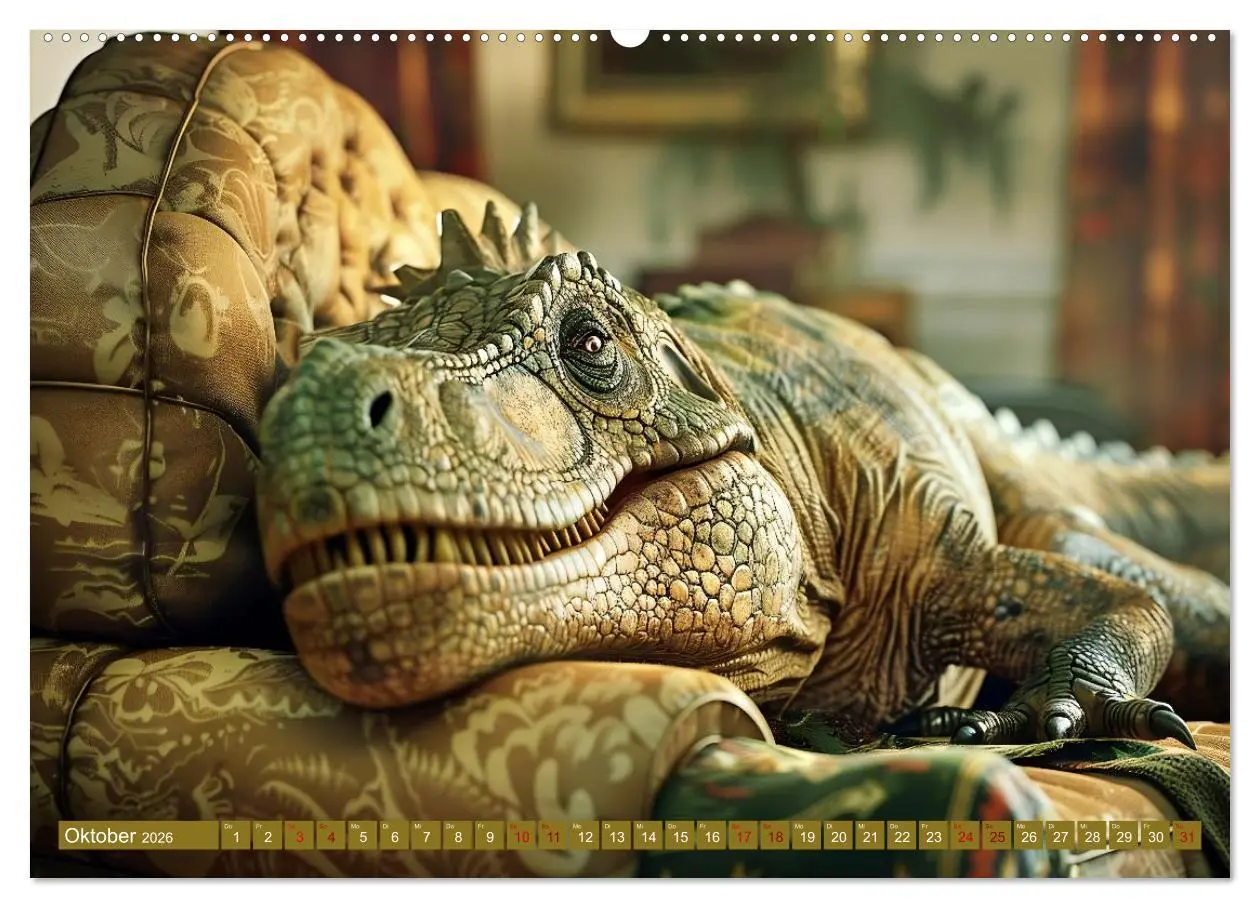 Bild: 9783457392904 | Wie wäre es mit einem Dinosaurier als Haustier? (Wandkalender 2026...