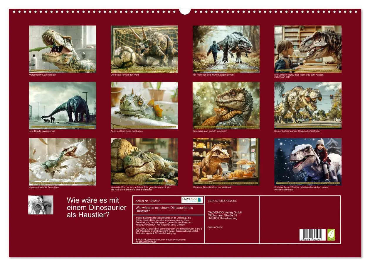 Bild: 9783457392904 | Wie wäre es mit einem Dinosaurier als Haustier? (Wandkalender 2026...