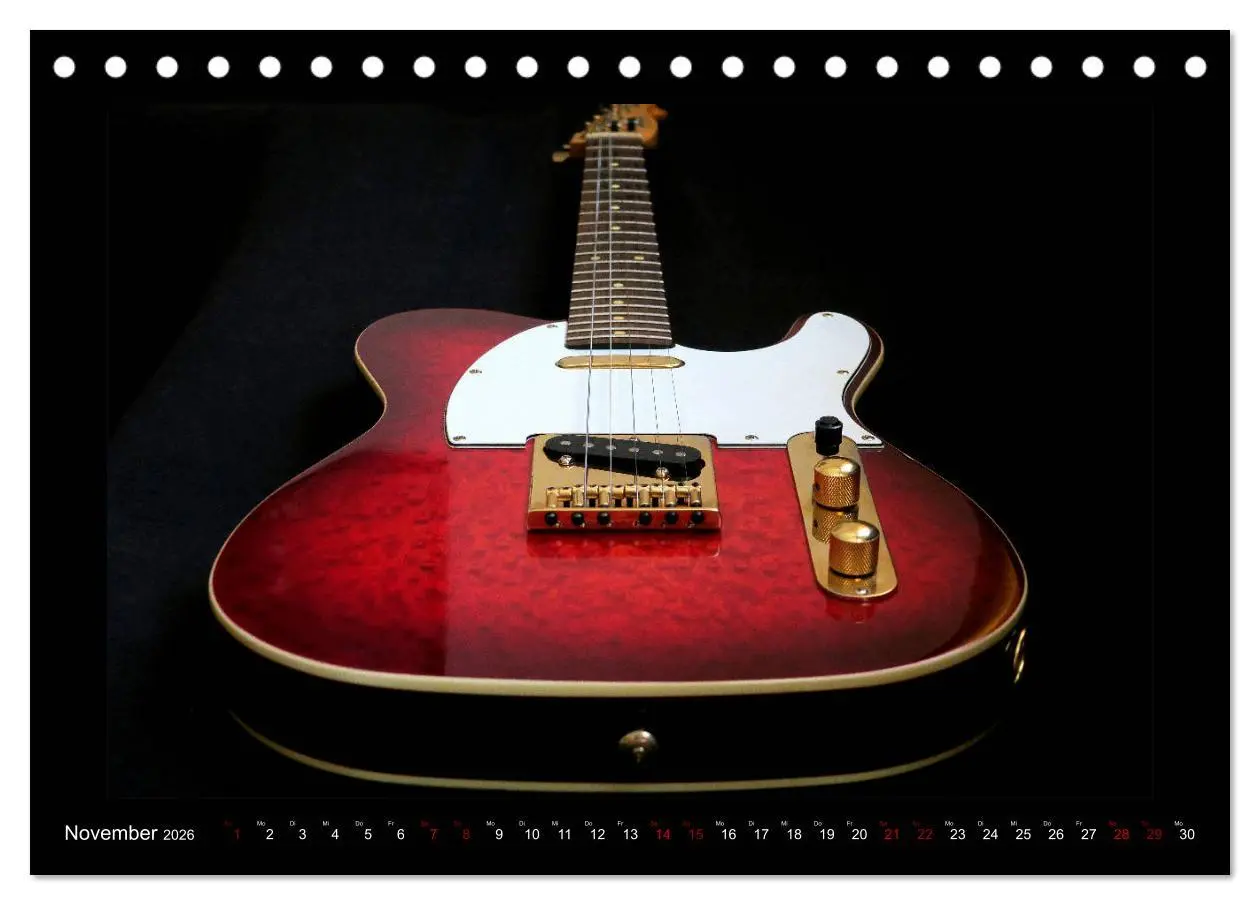 Bild: 9783457842904 | Rockgitarren im Blitzlicht (Tischkalender 2026 DIN A5 quer),...