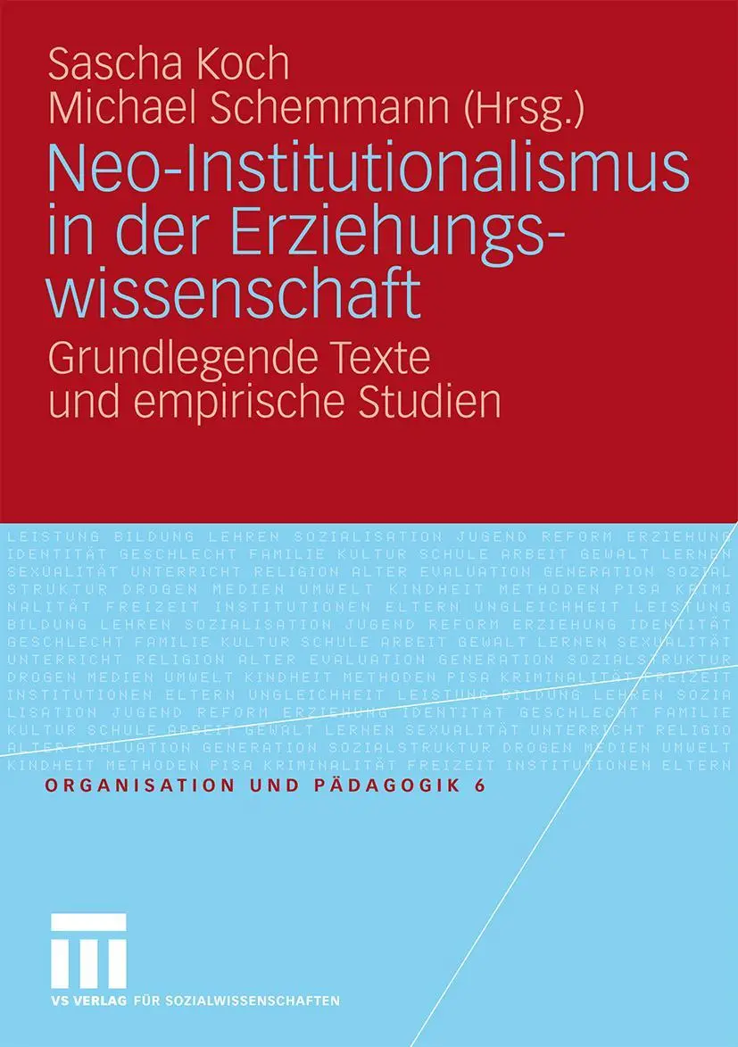Cover: 9783531162904 | Neo-Institutionalismus in der Erziehungswissenschaft | Taschenbuch