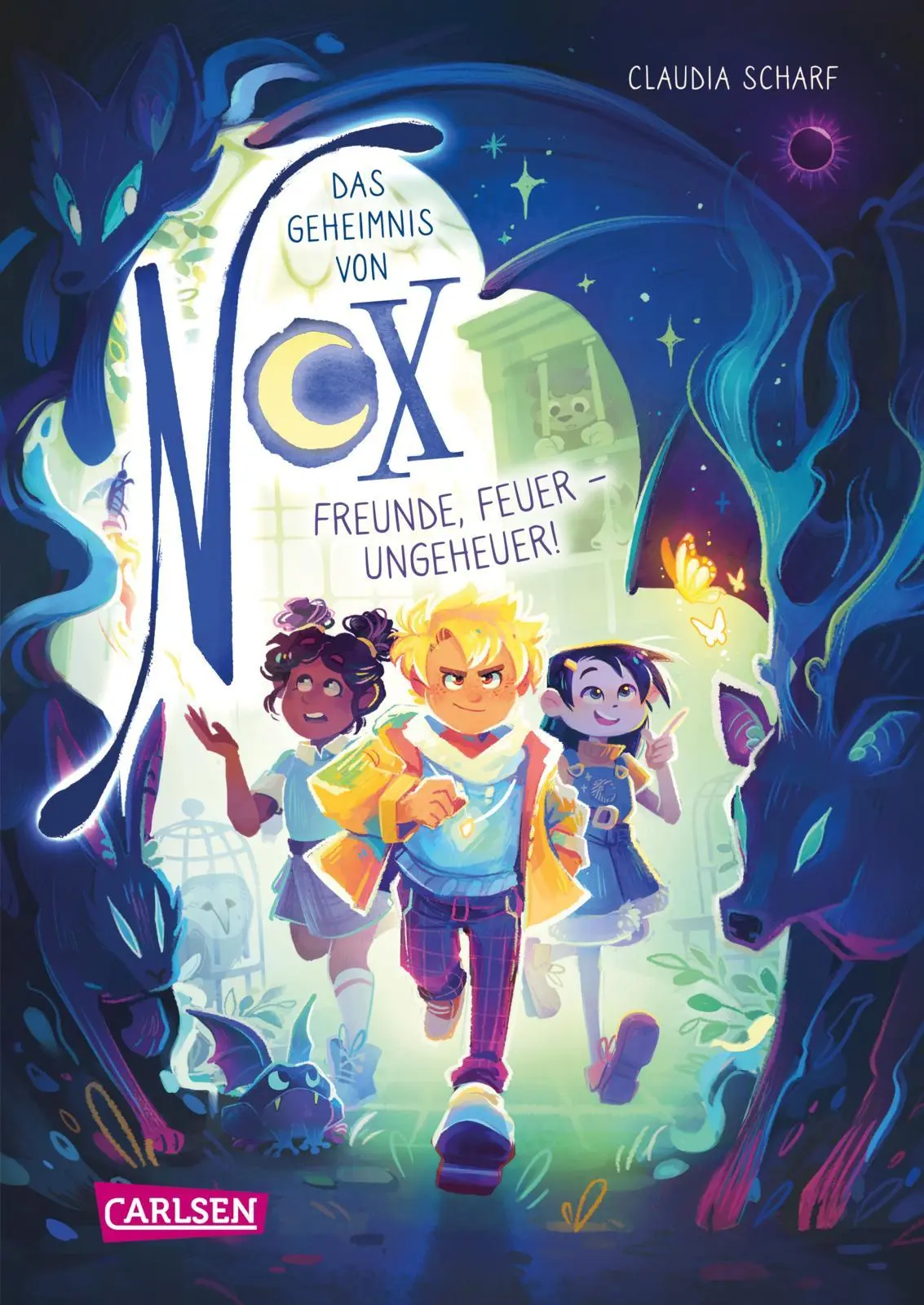 Cover: 9783551652904 | Das Geheimnis von Nox 3: Freunde, Feuer - Ungeheuer! | Claudia Scharf