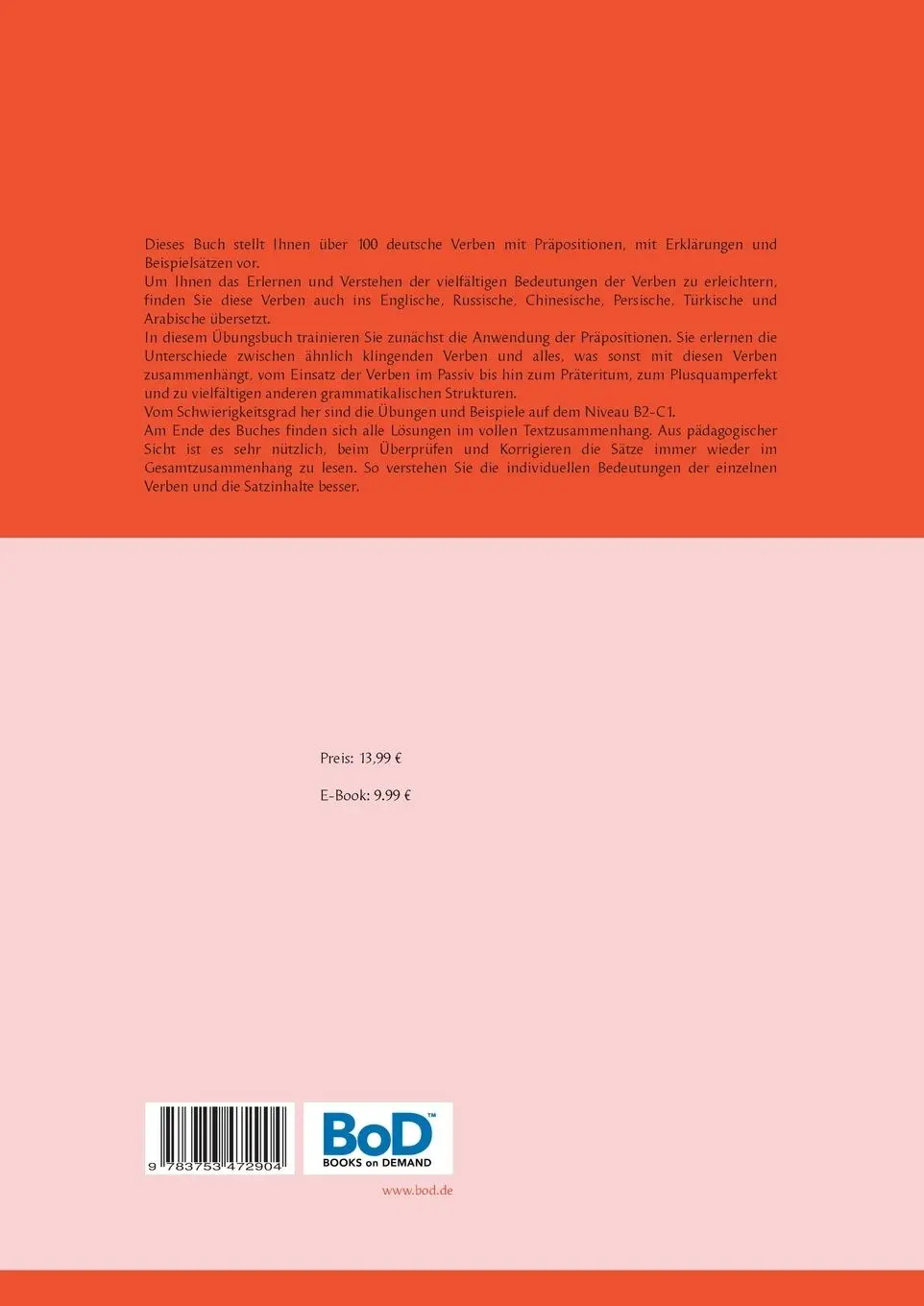 Rückseite: 9783753472904 | Verben mit Präpositionen B2-C1 Deutsch als Fremdsprache | Kozyrev