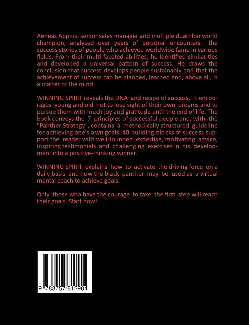 Rückseite: 9783757812904 | Winning Spirit | The 7 Principles of Success | Aeneas Appius | Buch