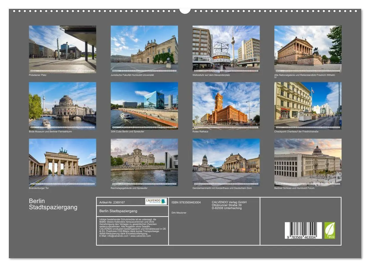 Bild: 9783569463004 | Berlin Stadtspaziergang (hochwertiger Premium Wandkalender 2027 DIN...