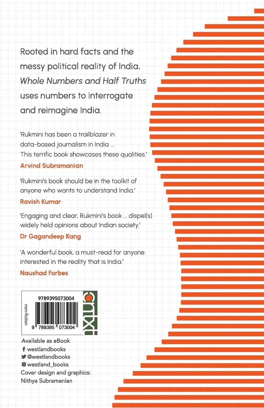 Rückseite: 9789395073004 | WHOLE NUMBERS AND HALF TRUTHS | Rukmini S | Taschenbuch | Englisch