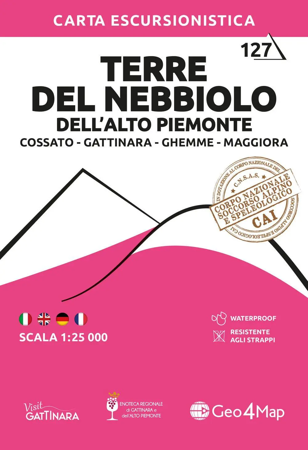 Cover: 9791281223004 | 127 Terre Nebbiolo | Wanderkarte 1:25000 | (Land-)Karte | Italienisch